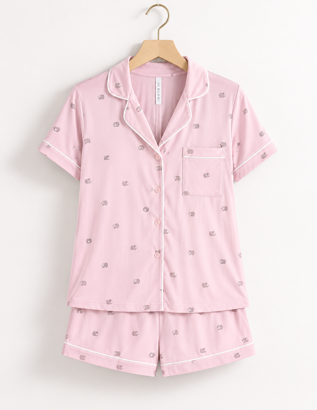 PIjama de Short Rosada con Erizos