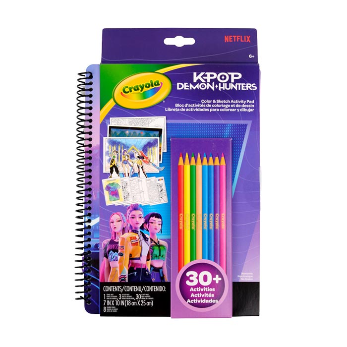 Crayola K Pop Demon Hunters Bloc de Actividades