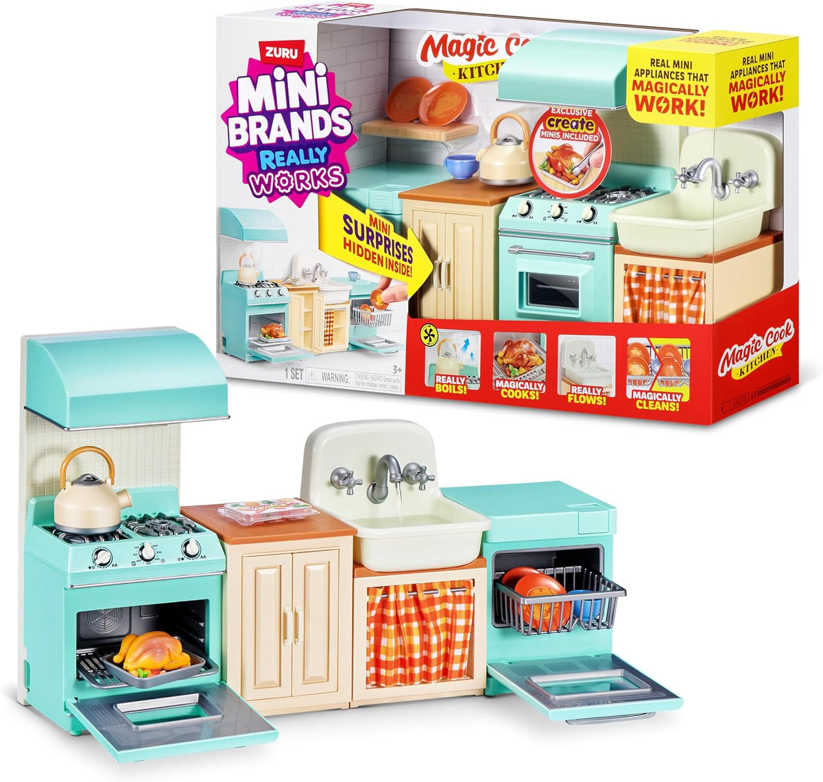 Mini Brands Magic Cook Kitchen Playset By ZURU