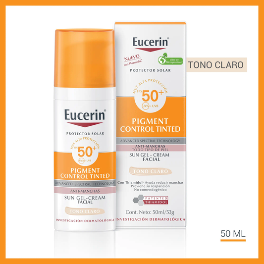 Eucerin sun facial pigment control fps50+ tono claro 50ml