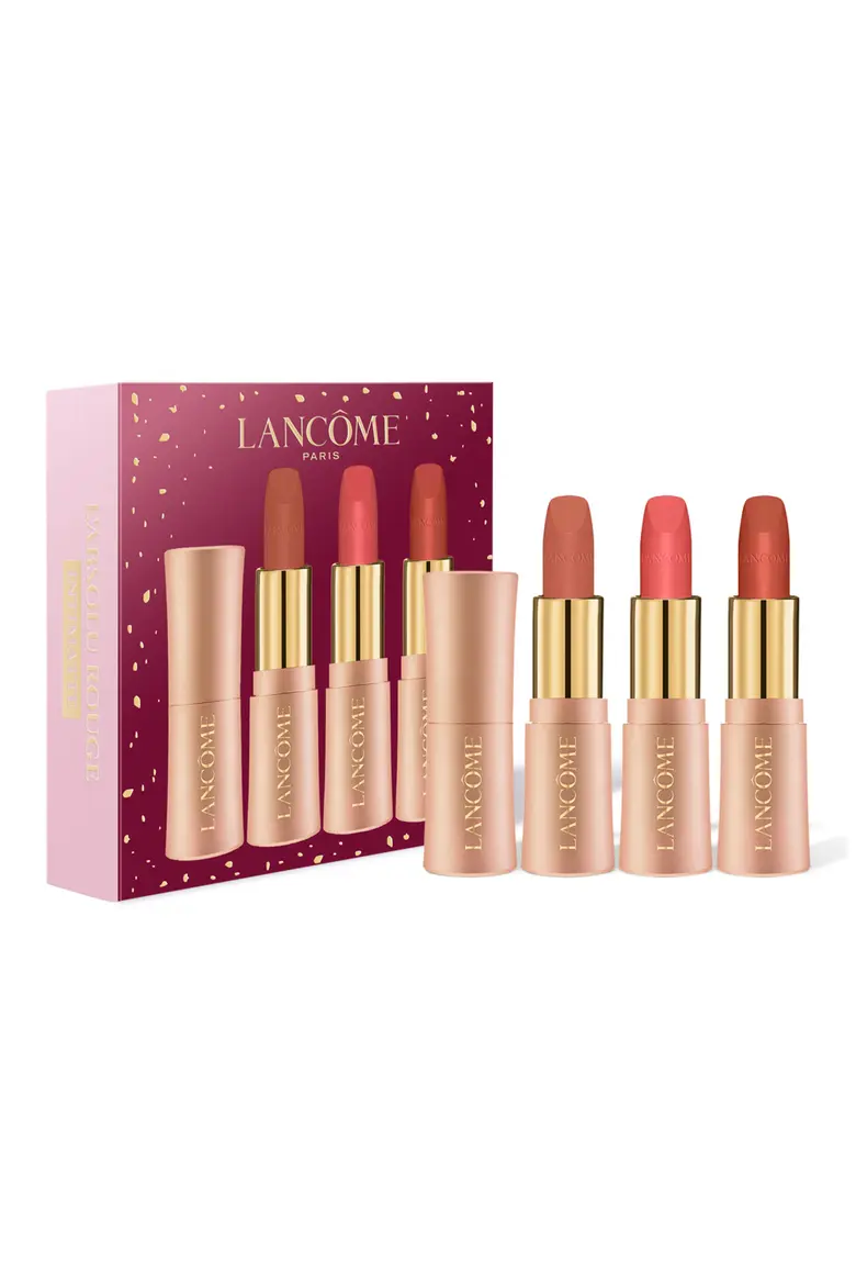 Lancôme 3-Piece L'Absolu Rouge Intimatte Soft Matte Lipstick Trio Gift Set