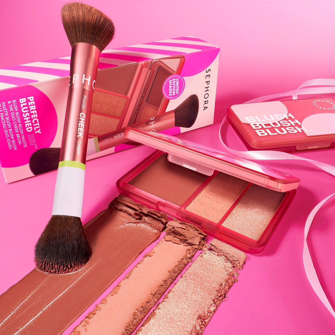 SEPHORA COLLECTION Perfectly Blushed Makeup Blush and Brush Set