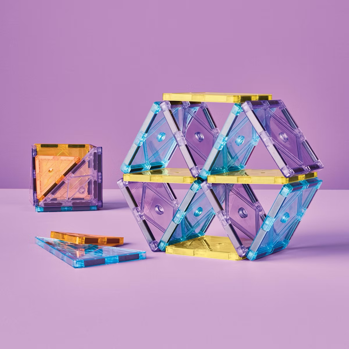 Magnetic Tiles Yellow Tin - Gigglescape