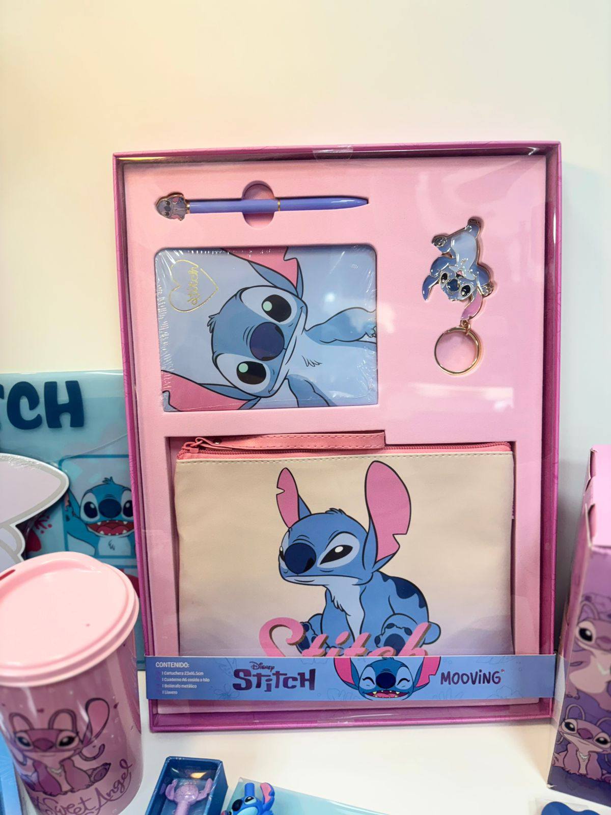 Set de Stitch Lapicera+ Libreta+ Lápiz + Llavero