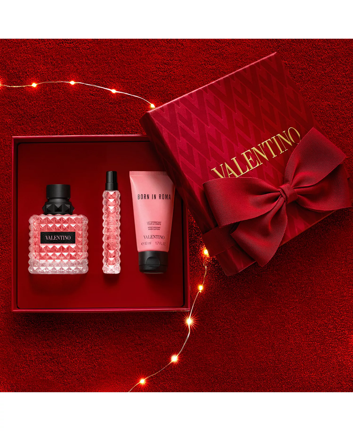 Valentino 3-Piece Donna Born in Roma Eau de Parfum Holiday Fragrance Gift Set with Body Lotion