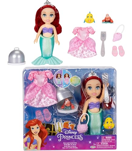 Disney Princess Ariel Set de Muñeca Petite Deluxe