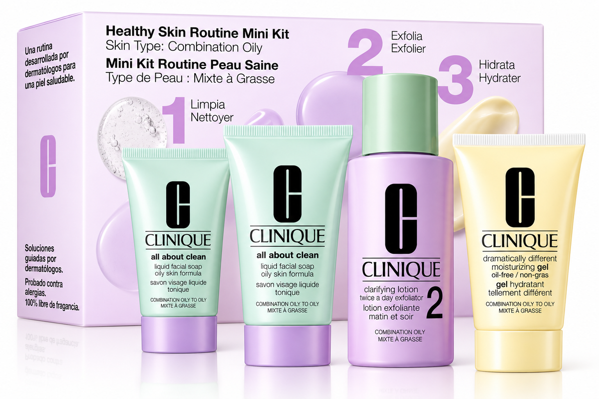 Clinique 3-Pc. Healthy Skin Routine: Mini 3-Step Skincare Set For Dry Combination Skin