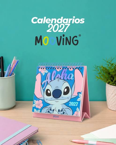 Calendario de Escritorio 2027 Stitch