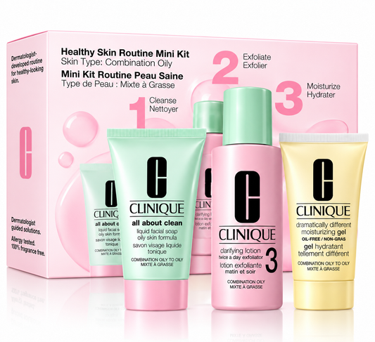 Clinique 3-Pc. Healthy Skin Routine: Mini 3-Step Skincare Set For Combination Oily Skin