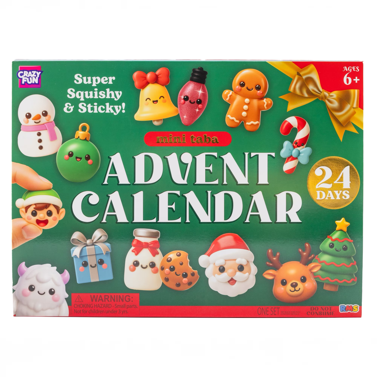 RMS Taba Advent Calendar With Soft, 24 Piece Squeezable Surprises, by RMS