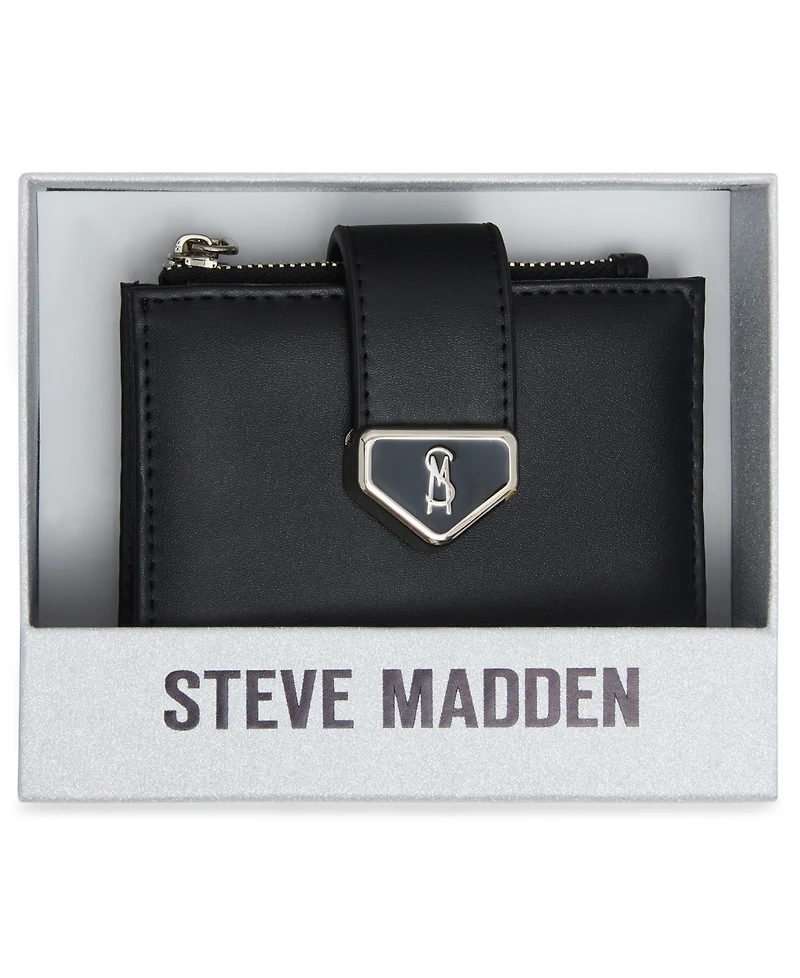 Steve Madden Women's Boxed Bifold Wallet Black