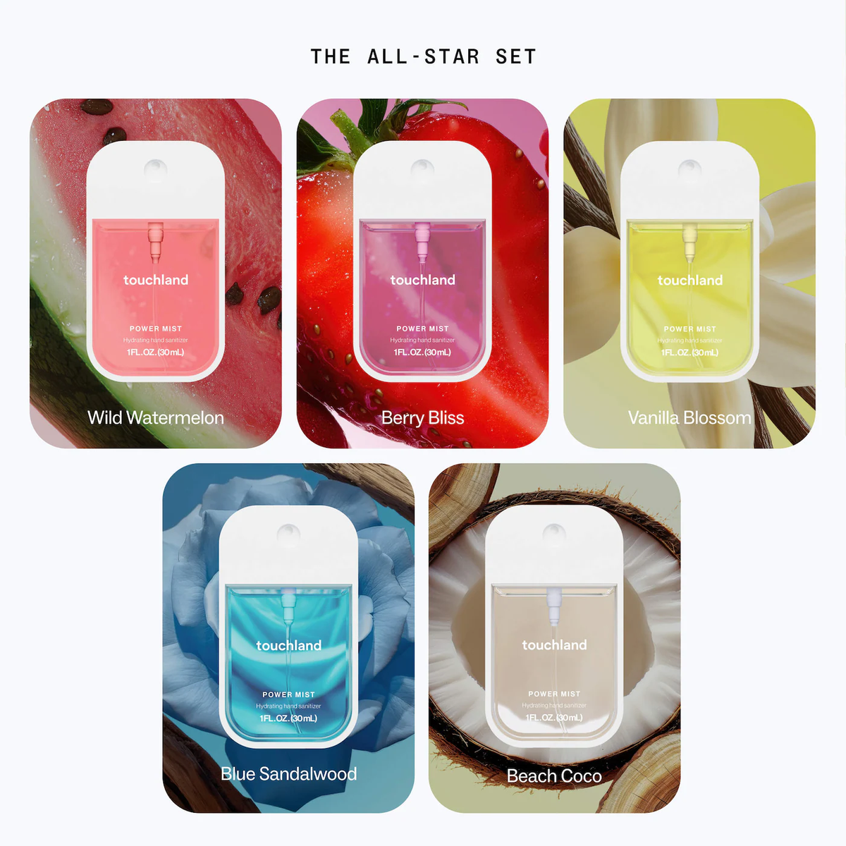 Touchland The All-Star Power Mist Hand Sanitizer Gift Set