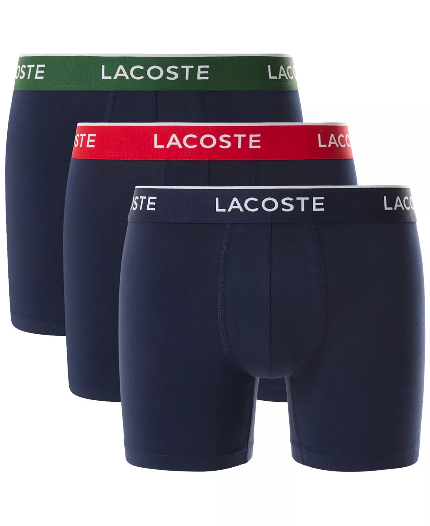 Lacoste Men's Cotton Stretch Boxer Briefs, 3-Pack