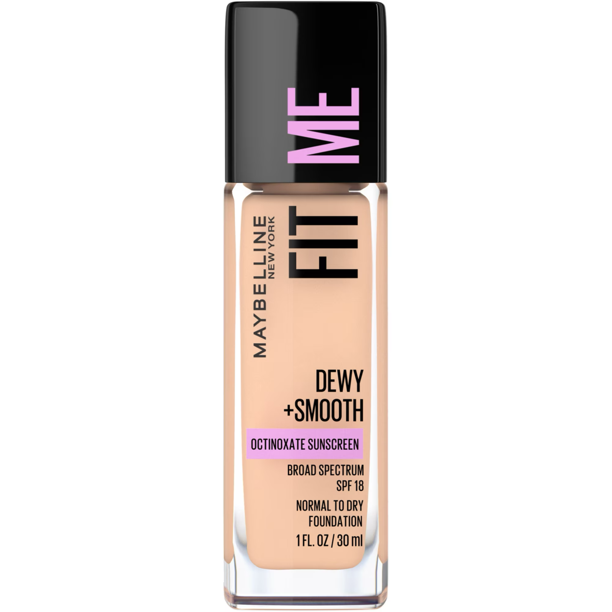 Maybelline Fit Me Base Líquida Dewy and Smooth, SPF 18