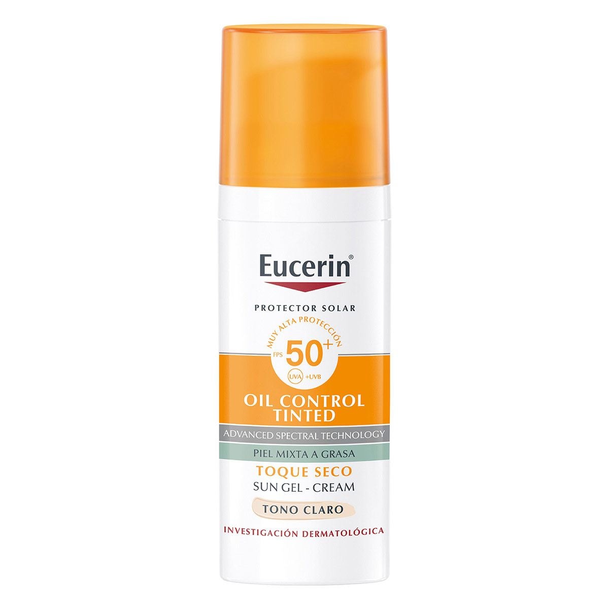 Eucerin Sun Facial Oil Control FPS50+ Tono Claro 50ml