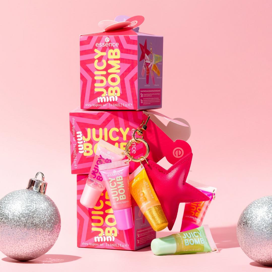 Essence Holiday Happiness Juicy Bomb Mini Shiny Lipgloss Set