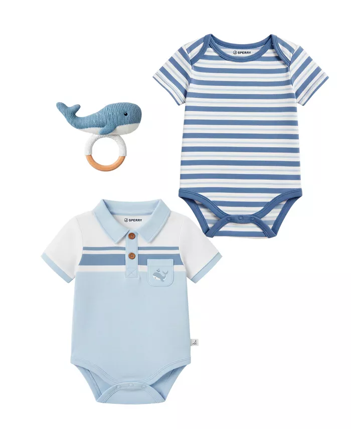 Sperry Baby Boys' Short-Sleeve Bodysuits 2pk
