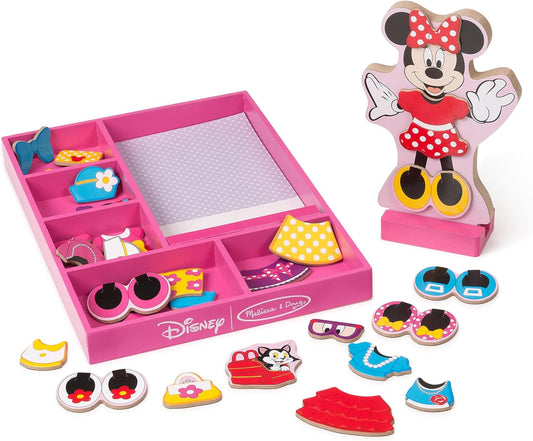 Melissa & Doug Disney Minnie Mouse Magnetic Dress-Up Wooden Doll Pretend Play Set