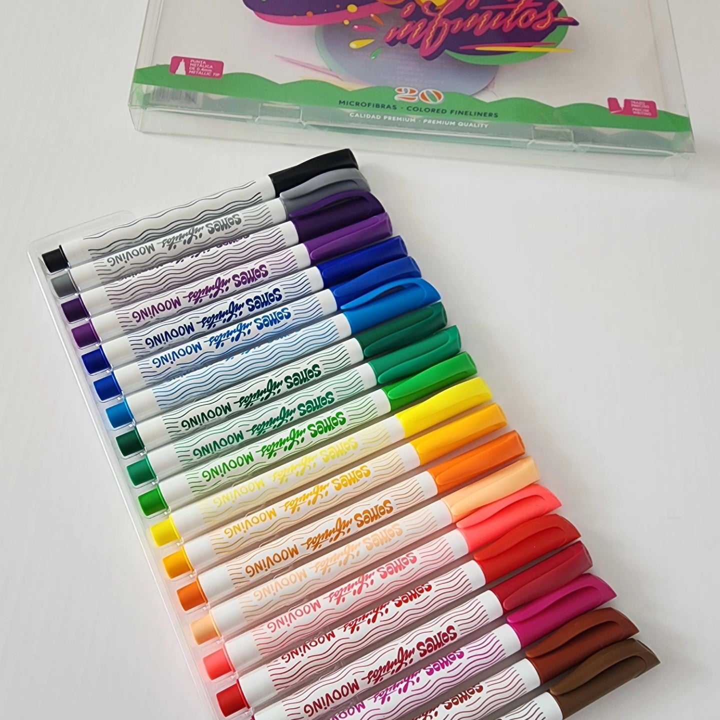 Lápices Fineliner Microfibras x20 by Mooving