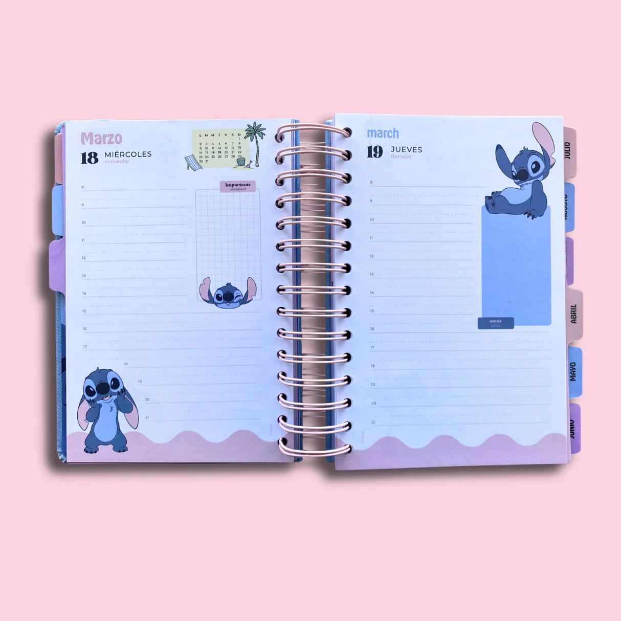 AGENDA 2026 STITCH DIA POR PAGINA BY MOOVING