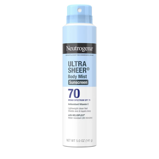 Neutrogena Ultra Sheer Sunscreen Spray, SPF 70