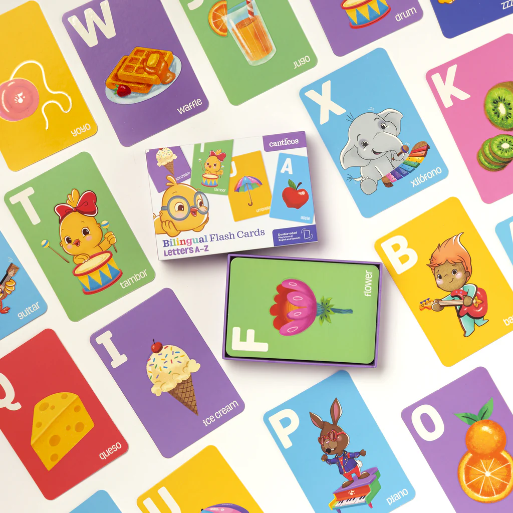 cánticos Bilingual Flash Cards: Letters A-Z