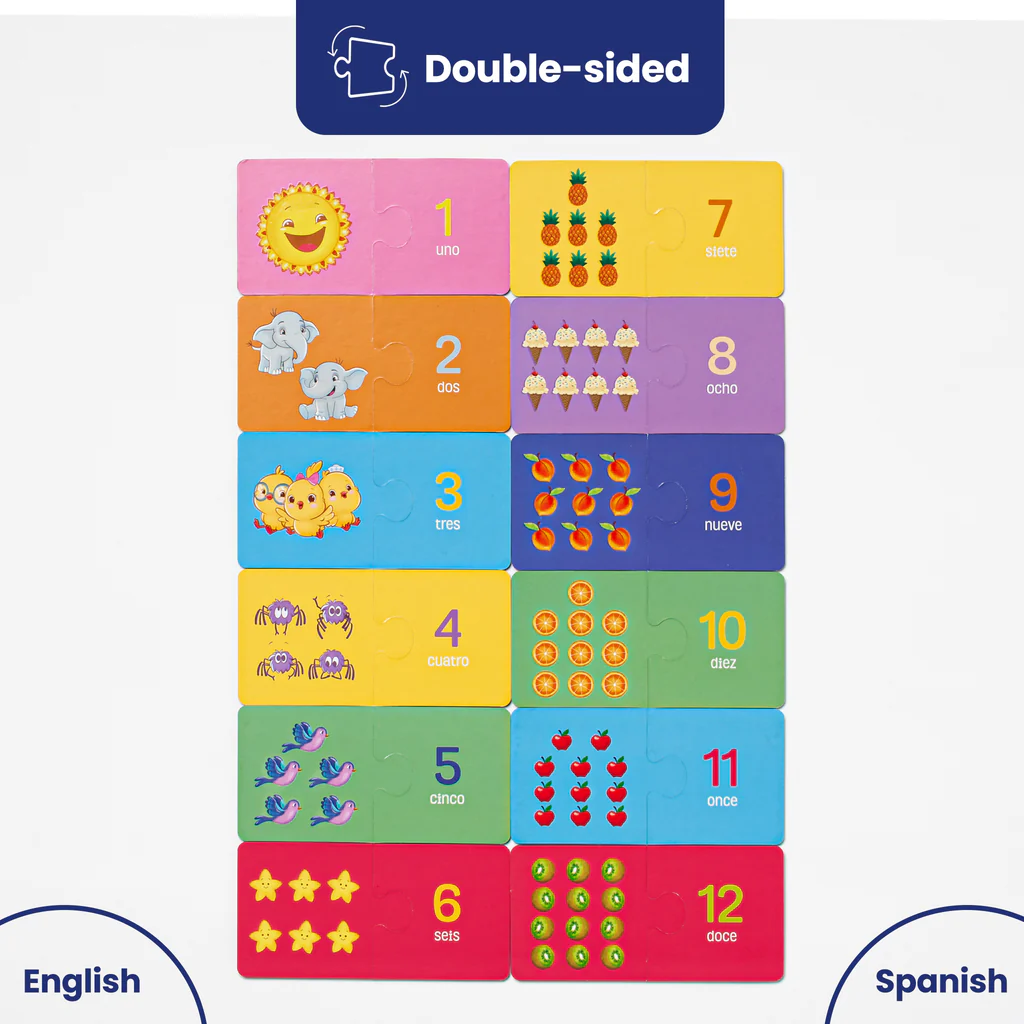 Canticos Bilingual Puzzle Pairs: Numbers