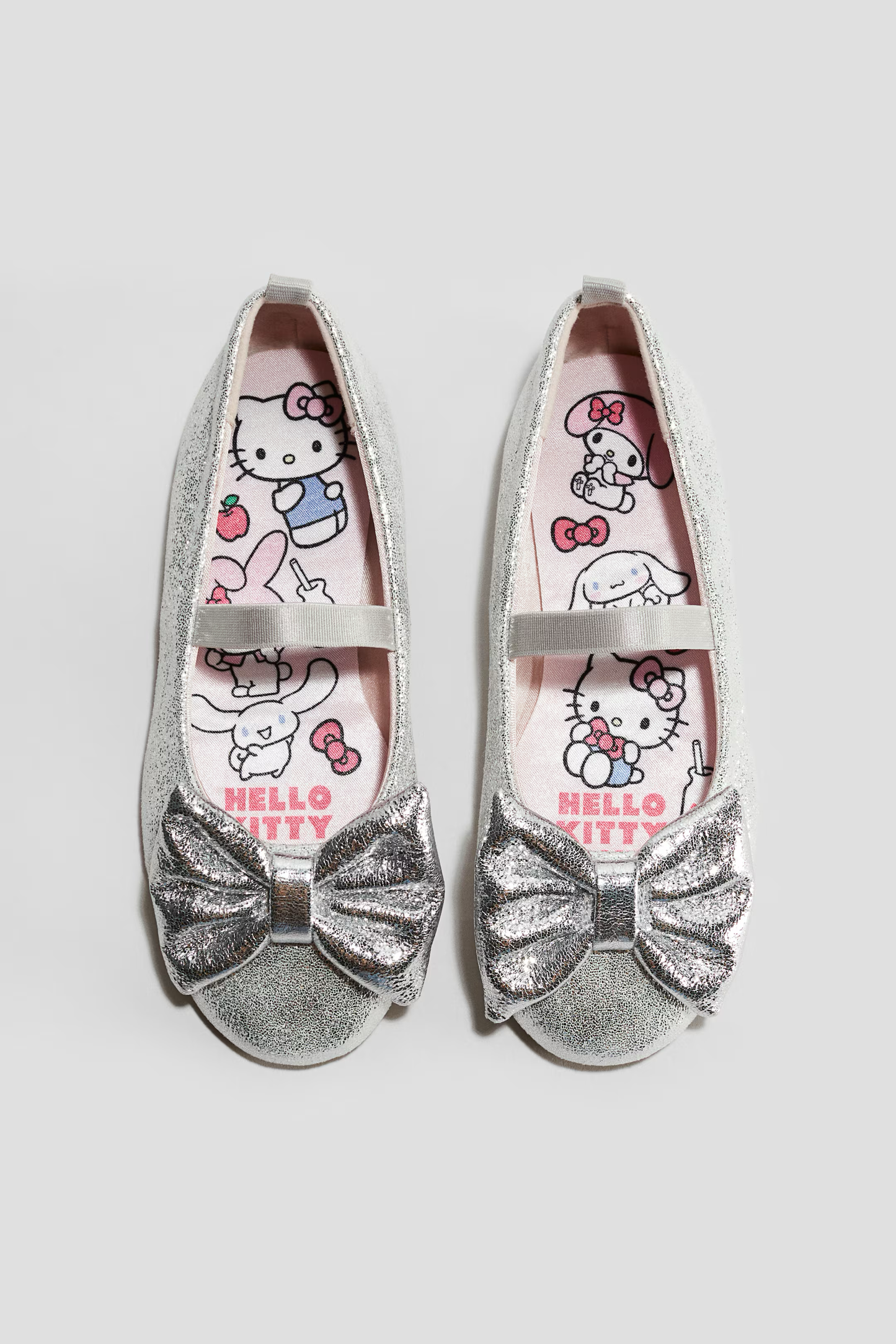 HM GLITTERY BALLET FLATS WITH BOW HELLO KITTY