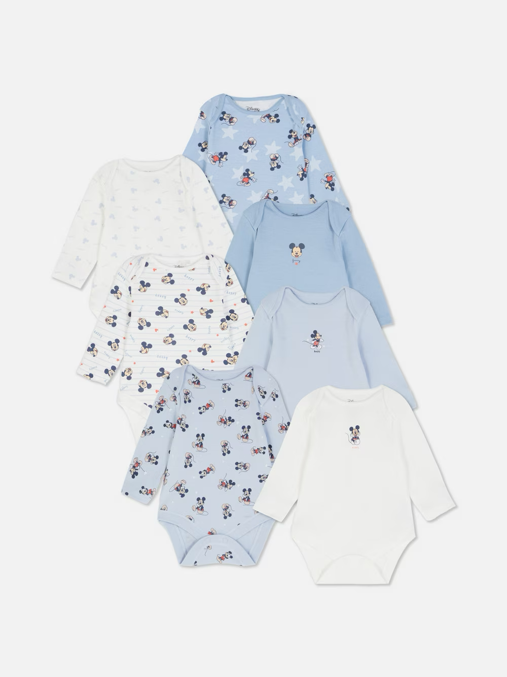 Pack de 7 Mamelucos Mickey Mouse