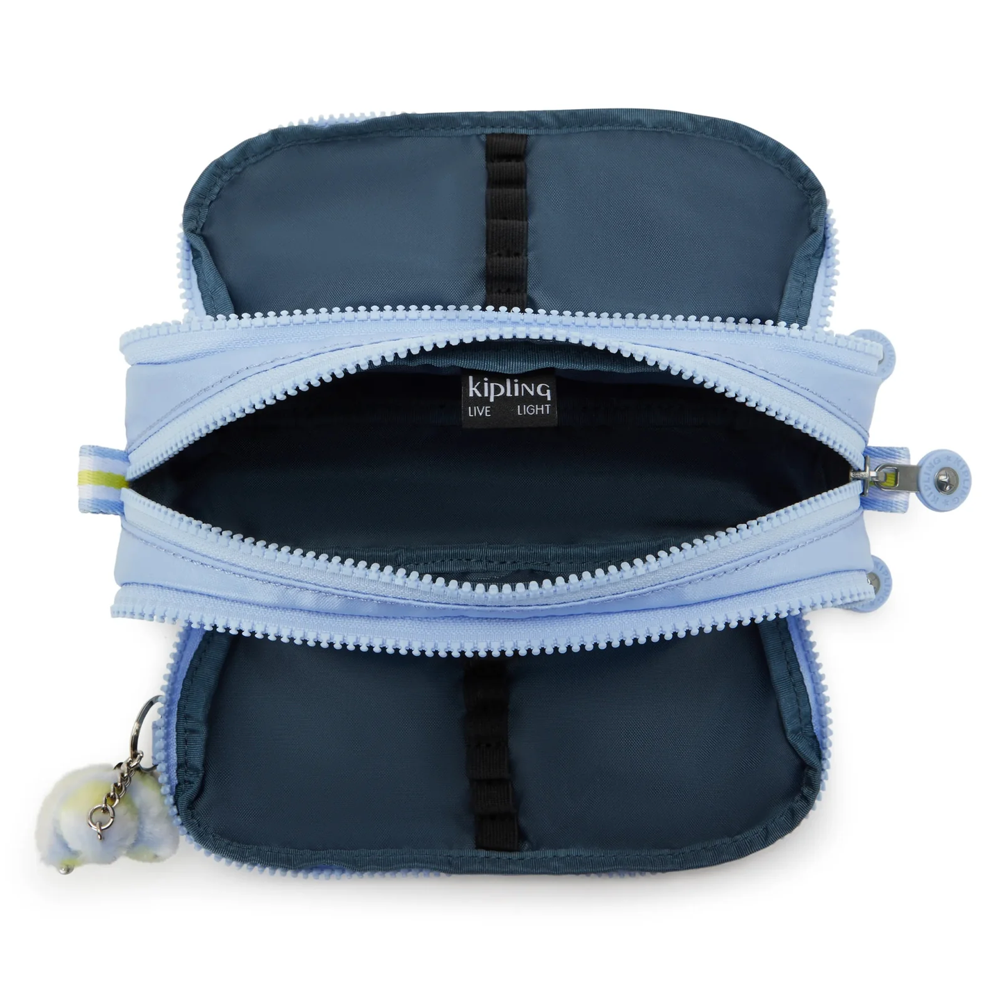 Kipling GITROY METALLIC PENCIL CASE Clear Sky Metallic