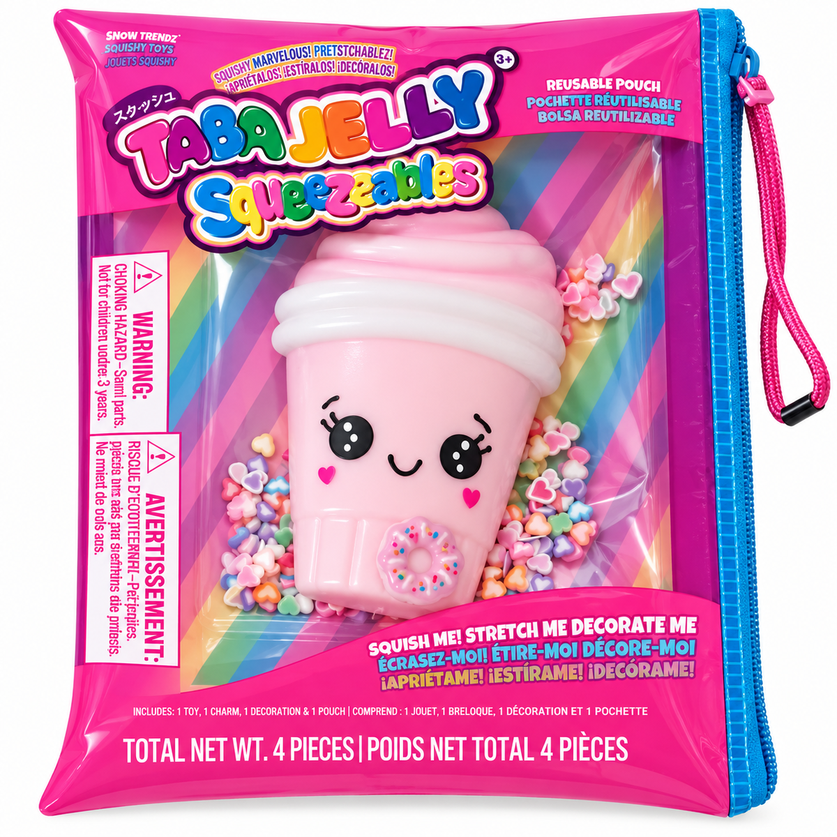 SQUISHY- Taba Jelly Squeezables Pink Mocha