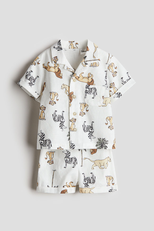 HM THE LION KING 2-PIECE PRINTED COTTON SET