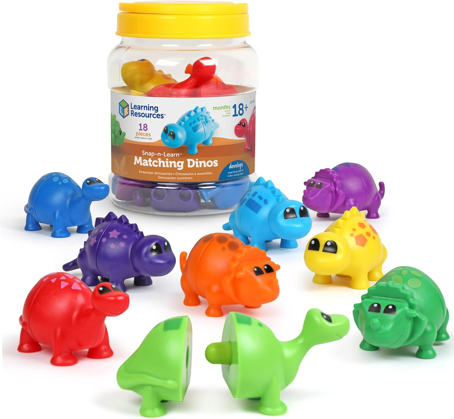 Learning Resources Snap-n-Learn Matching Dinos Montessori Counting