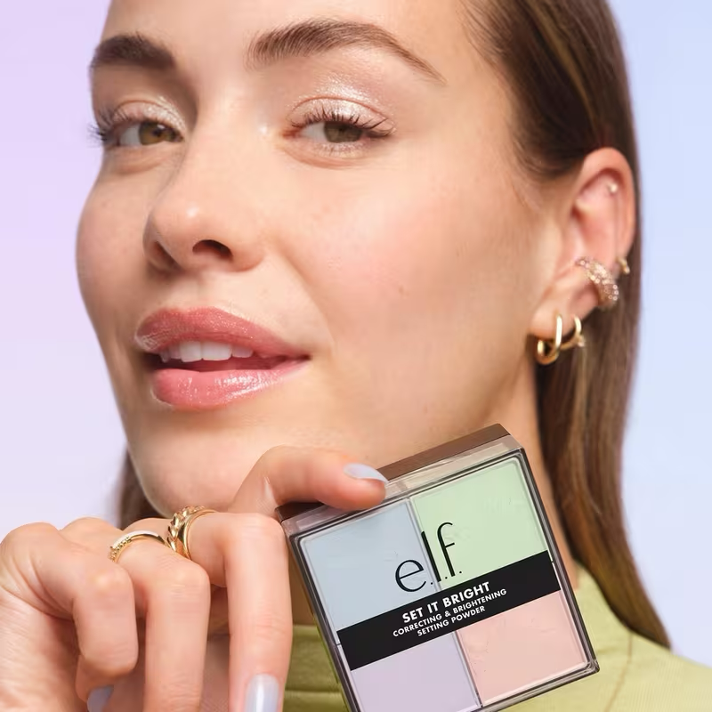 Elf Set It Bright Correcting & Brightening Setting Powder Quad