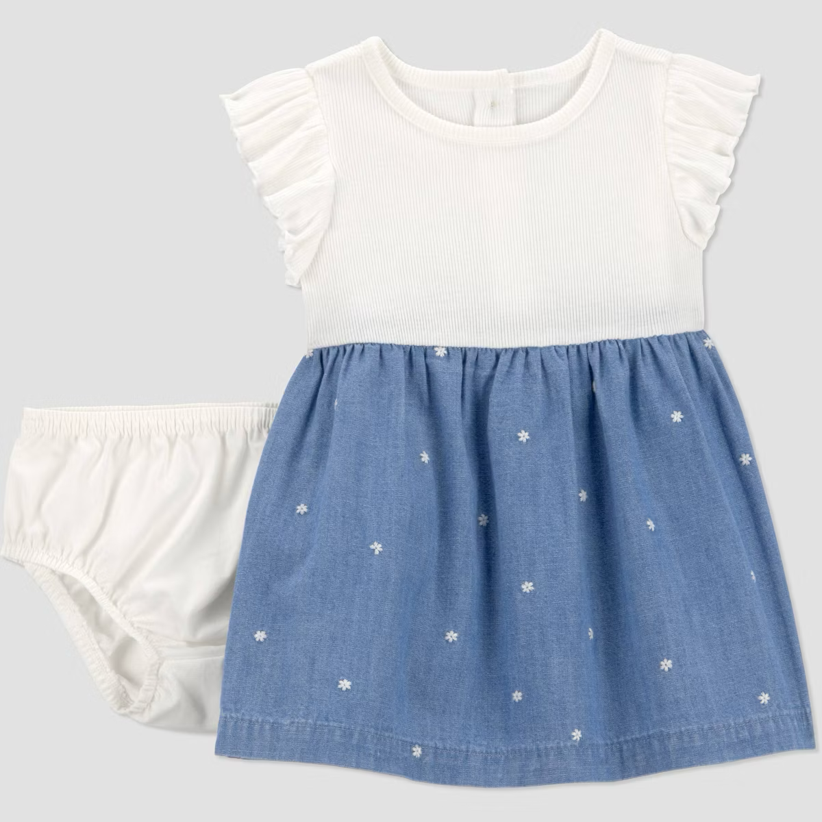 Carter's Just One You® Baby Girls' Floral Chambray Dress
