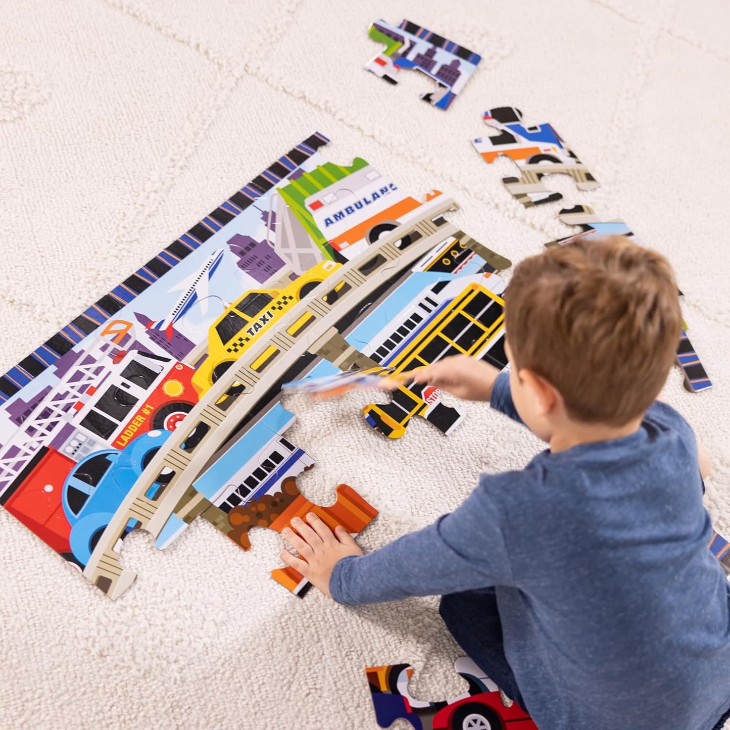 Melissa & Doug Traffic Jam Jumbo Floor Puzzle