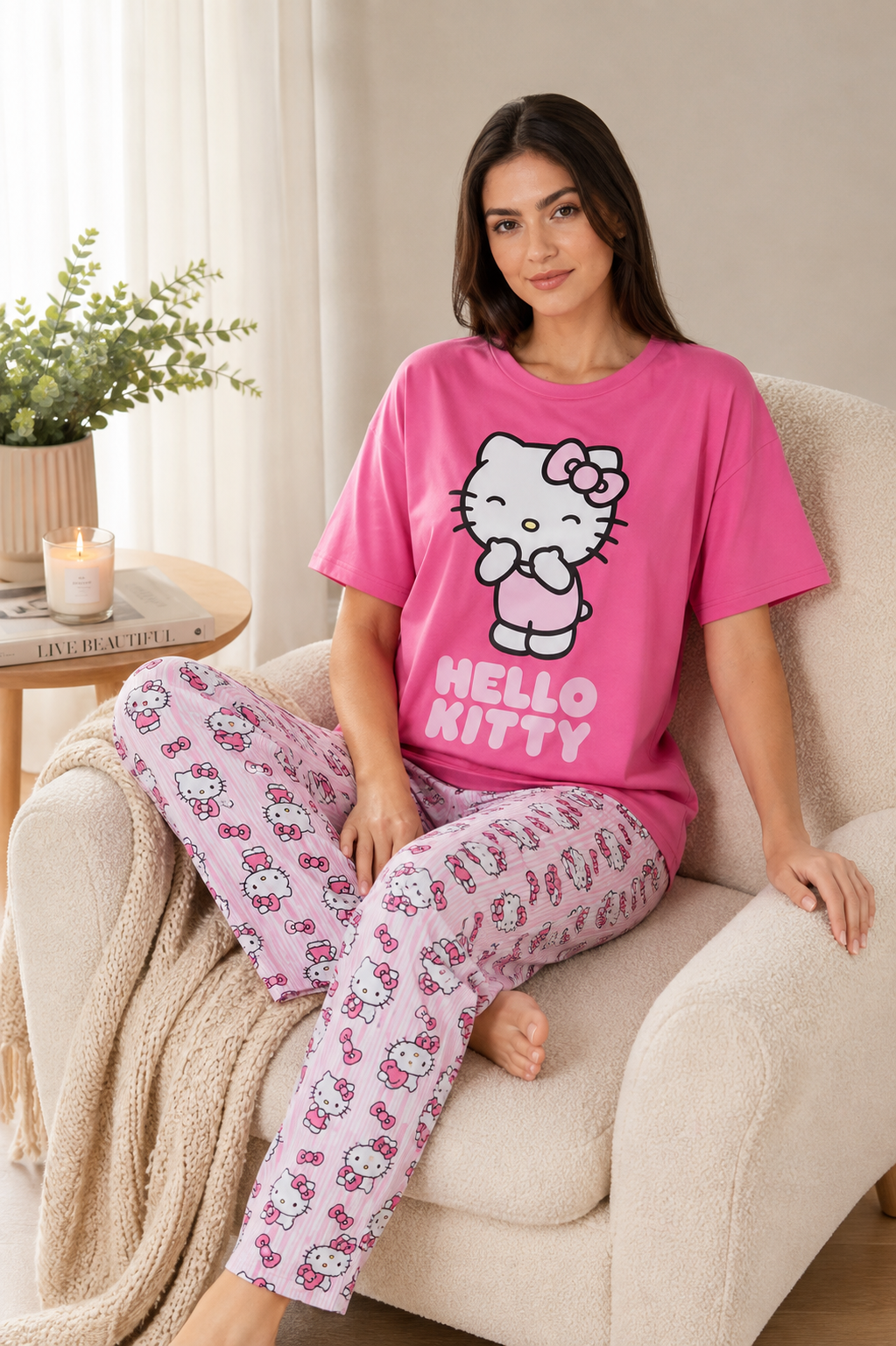 Hello Kitty Pijama de Pantalón