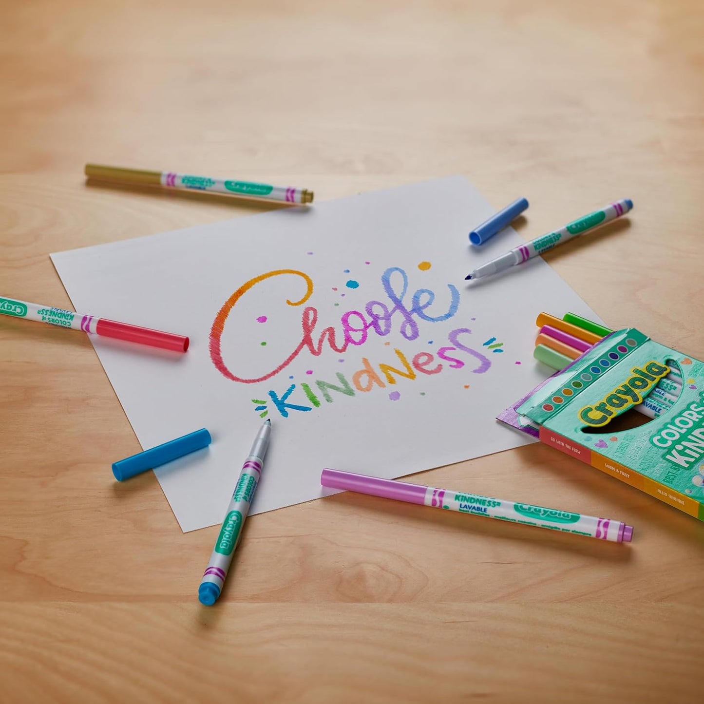 CRAYOLA Colours of Kindness Washable Fine Line Markers (Pack of 10)