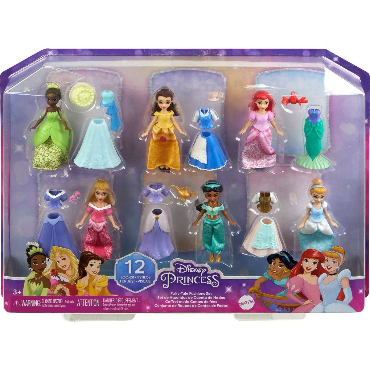 Disney Princess Fairy-Tale Dolls and Fashions Set
