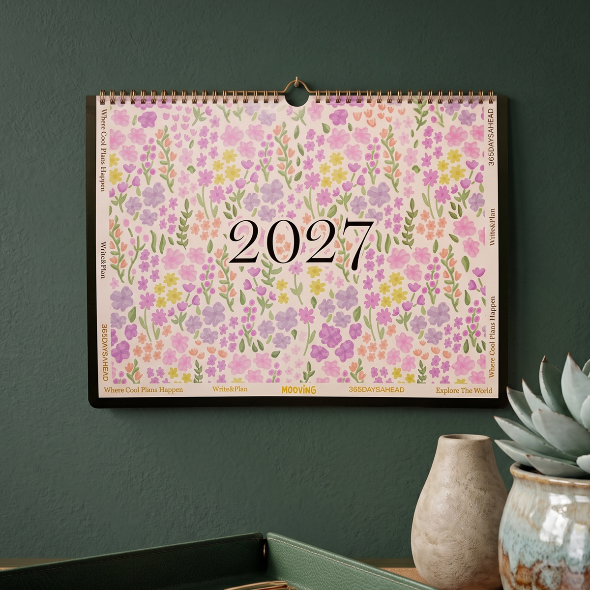 Calendario de Pared Floral