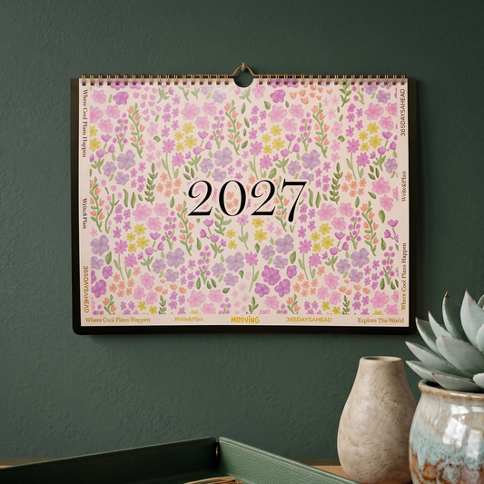 Calendario de Pared Floral