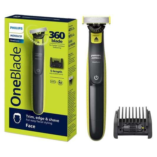 Philips Norelco OneBlade 360 Face Rechargeable Men's Electric Shaver and Trimmer