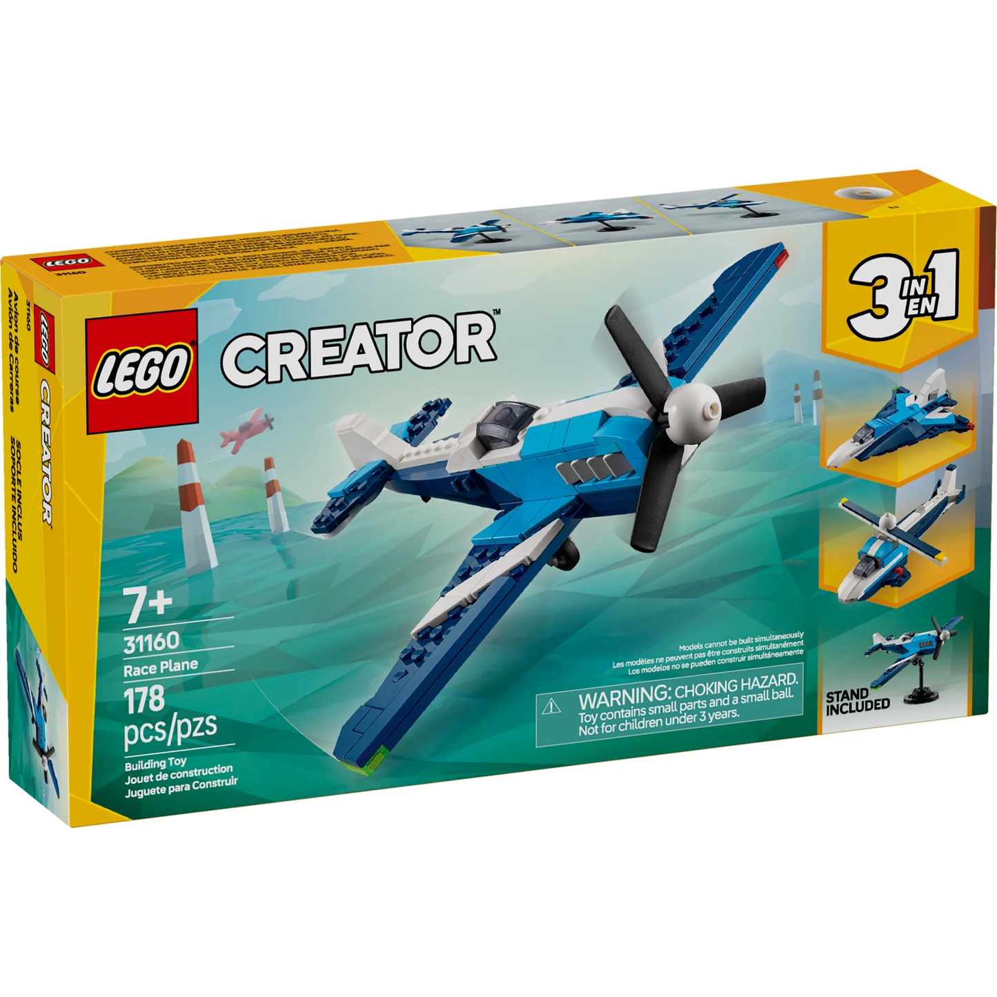 Lego Creator 3 en 1 Avión de Carrera