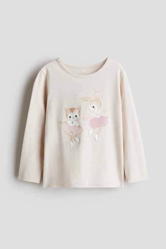 HM BALLERINAS PRINTED JERSEY TOP