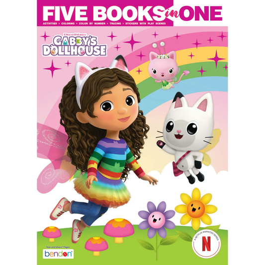 Gabby's Dollhouse Libro para Colorear 5 en 1
