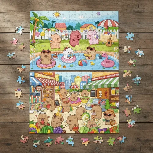 Educa - Rompecabezas Capibara 2 X 100PCS