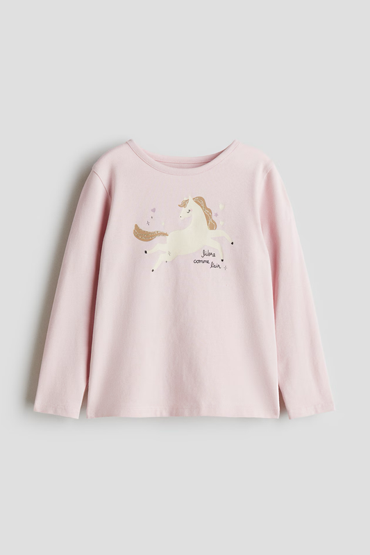 HM UNICORN PRINTED JERSEY TOP