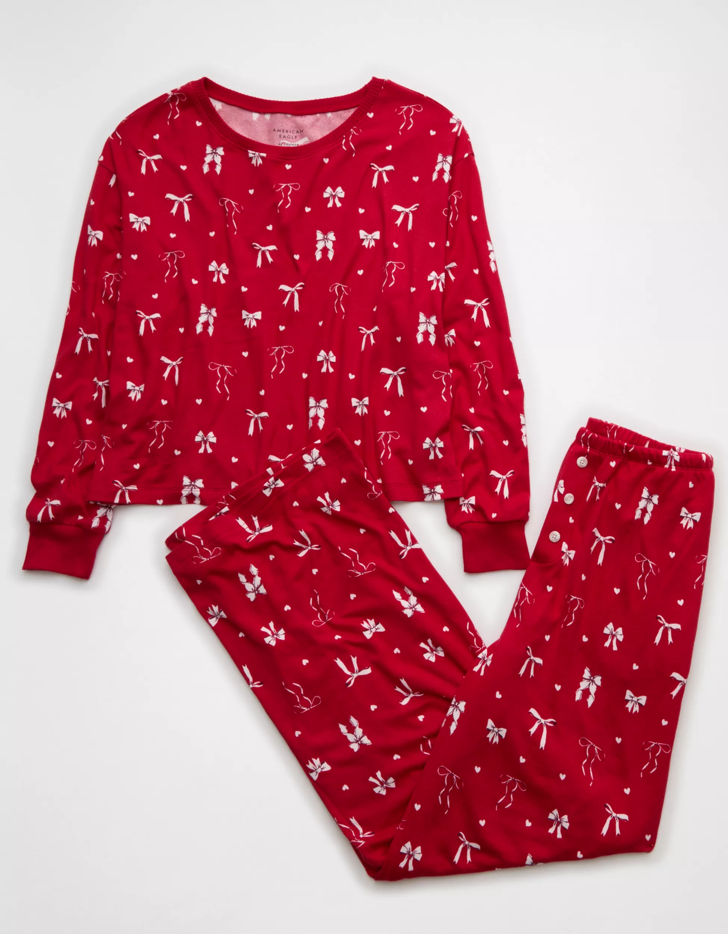 AE Luxe Plush Long-Sleeve & Pant PJ Set