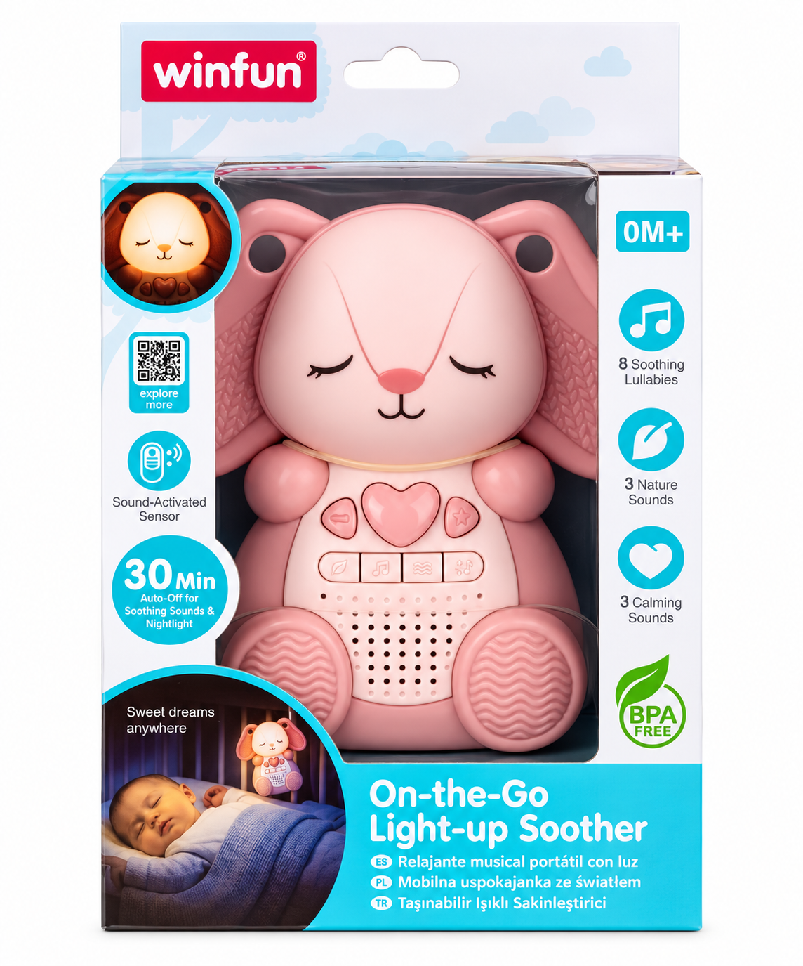 On-the-Go Light-up Soother - Bunny  | Baby Product