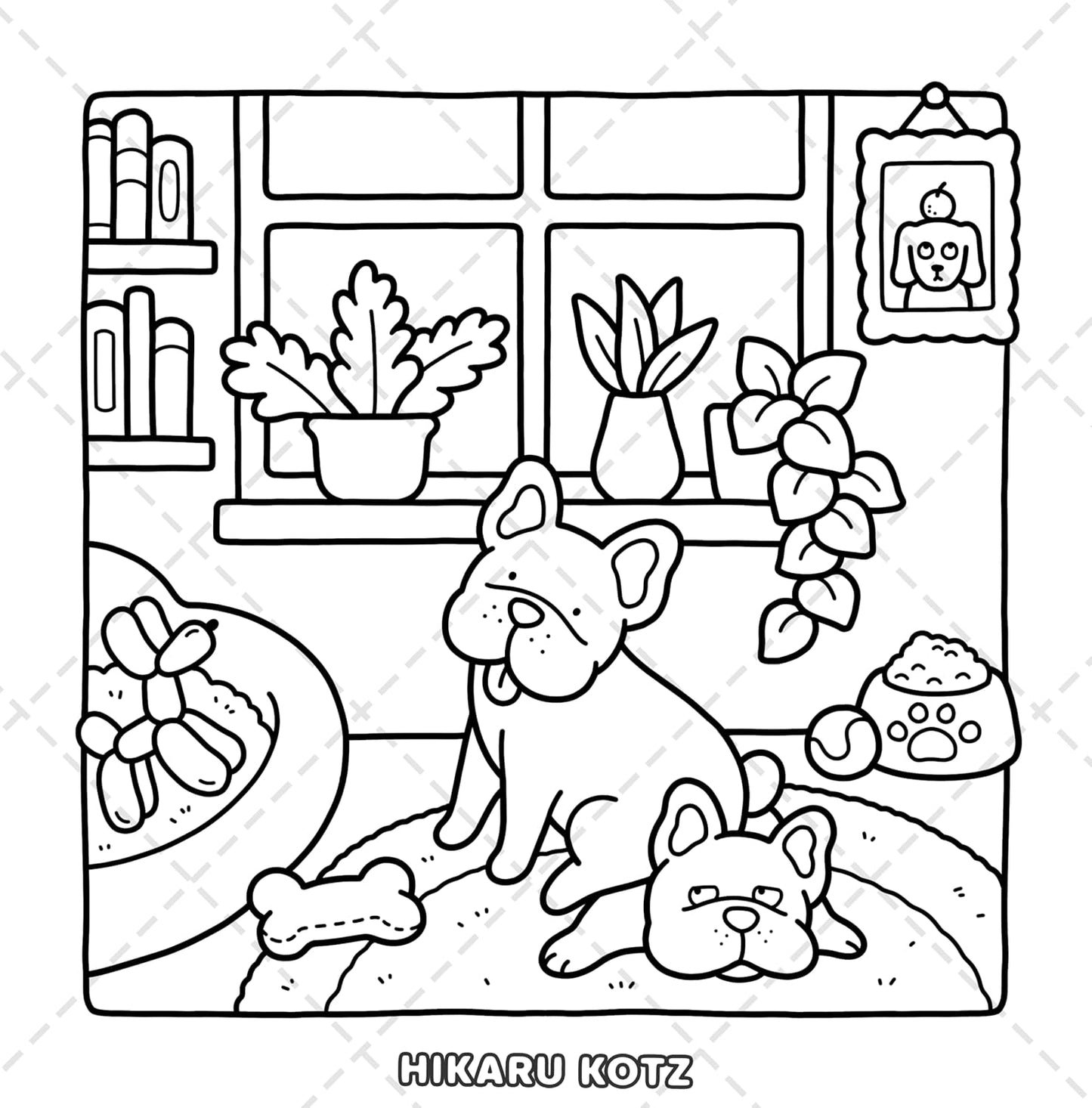Dog Moments: Puppy Life Coloring Book for Adults and Teens Spiral Version